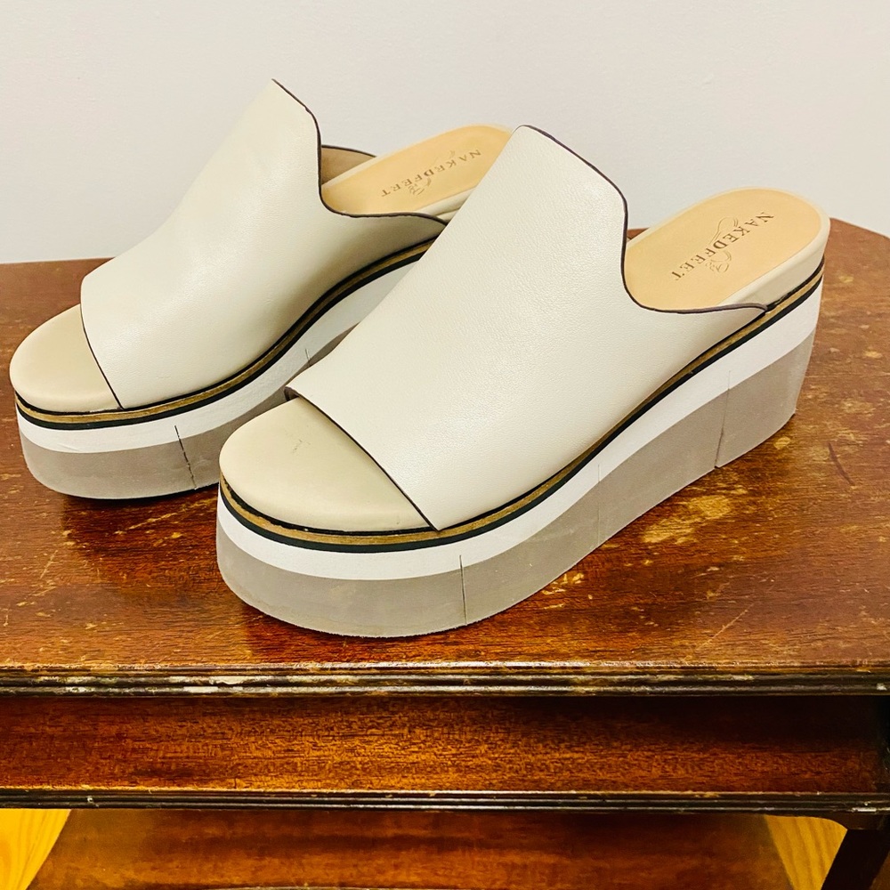 Naked Feet wedges.  Size 8. Worn 5 times, with thin socks on.